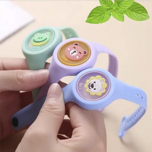 Светеща силиконова детска гривна против комари 3 броя